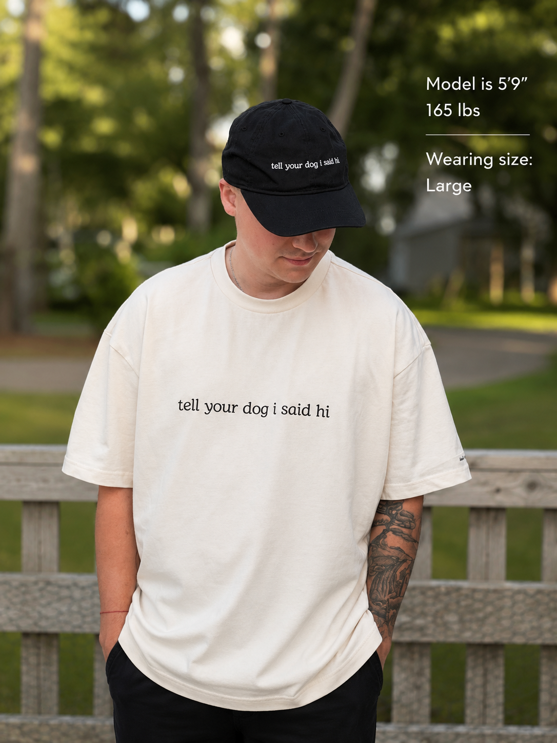 "tell your dog I said hi” light box tee