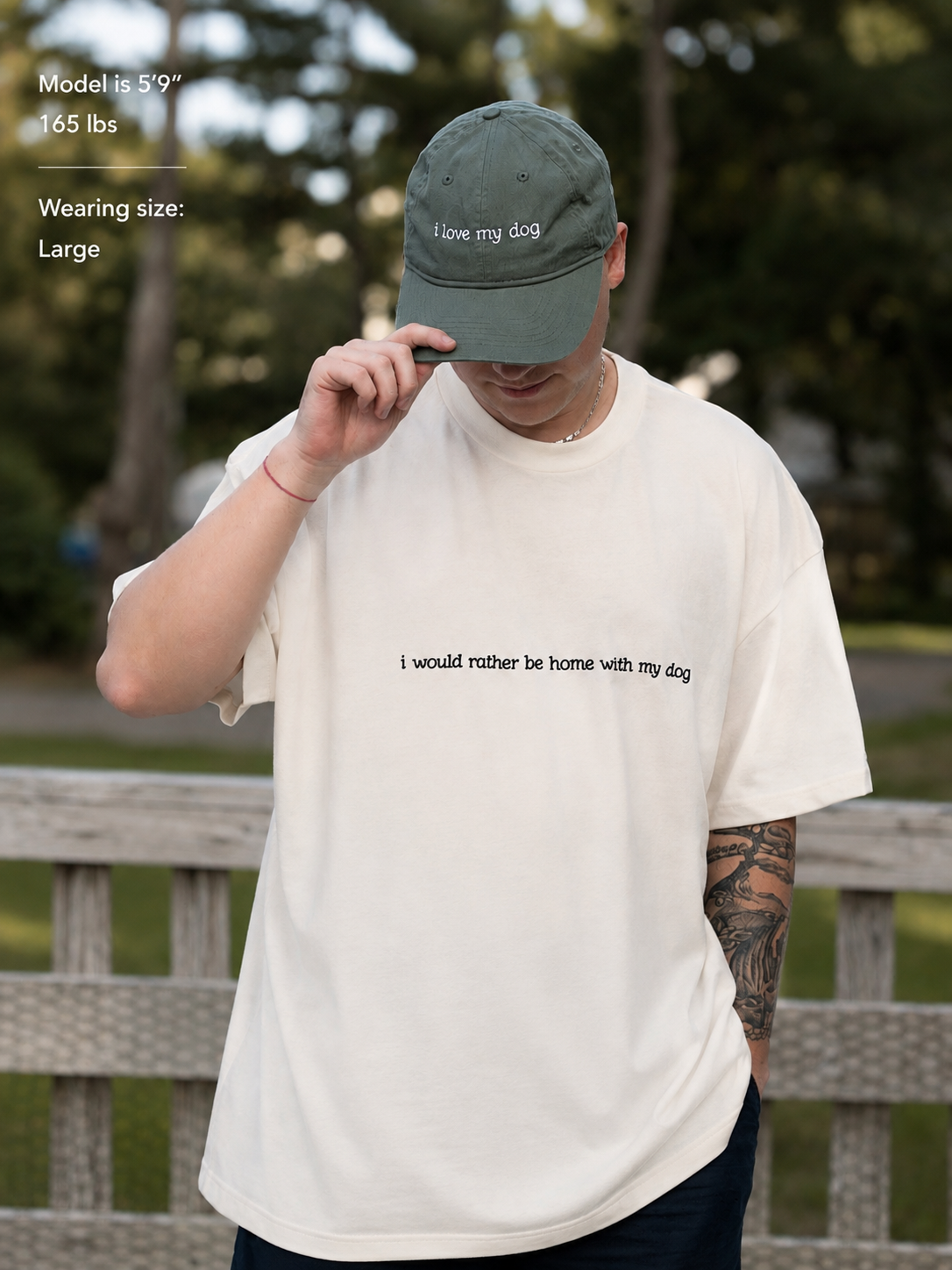 “I would rather be home with my dog” light box tee