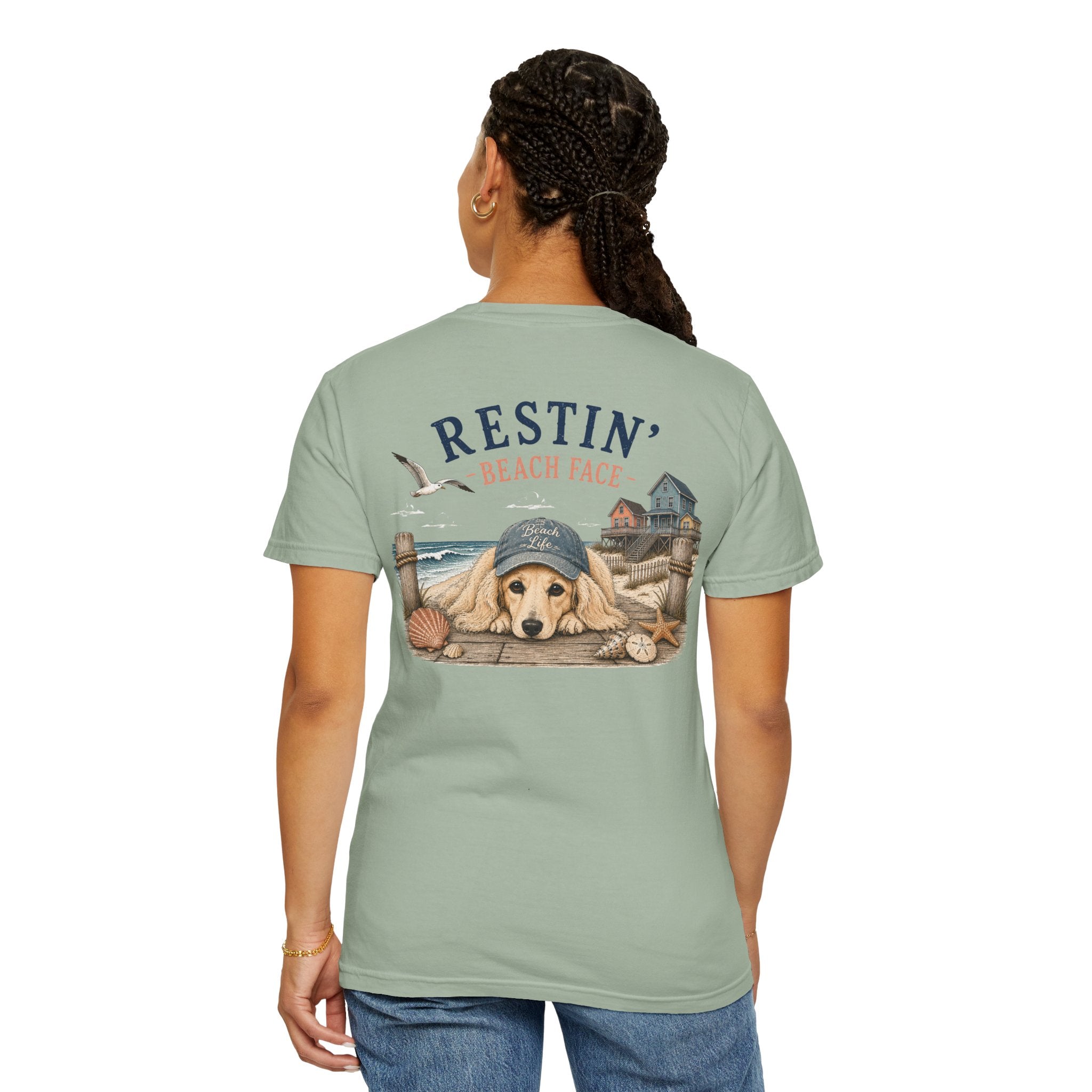 Resting Beach Face – Cream Dachshund