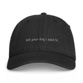 tell your dog i said hi Cap | Embroidered Baseball Hat