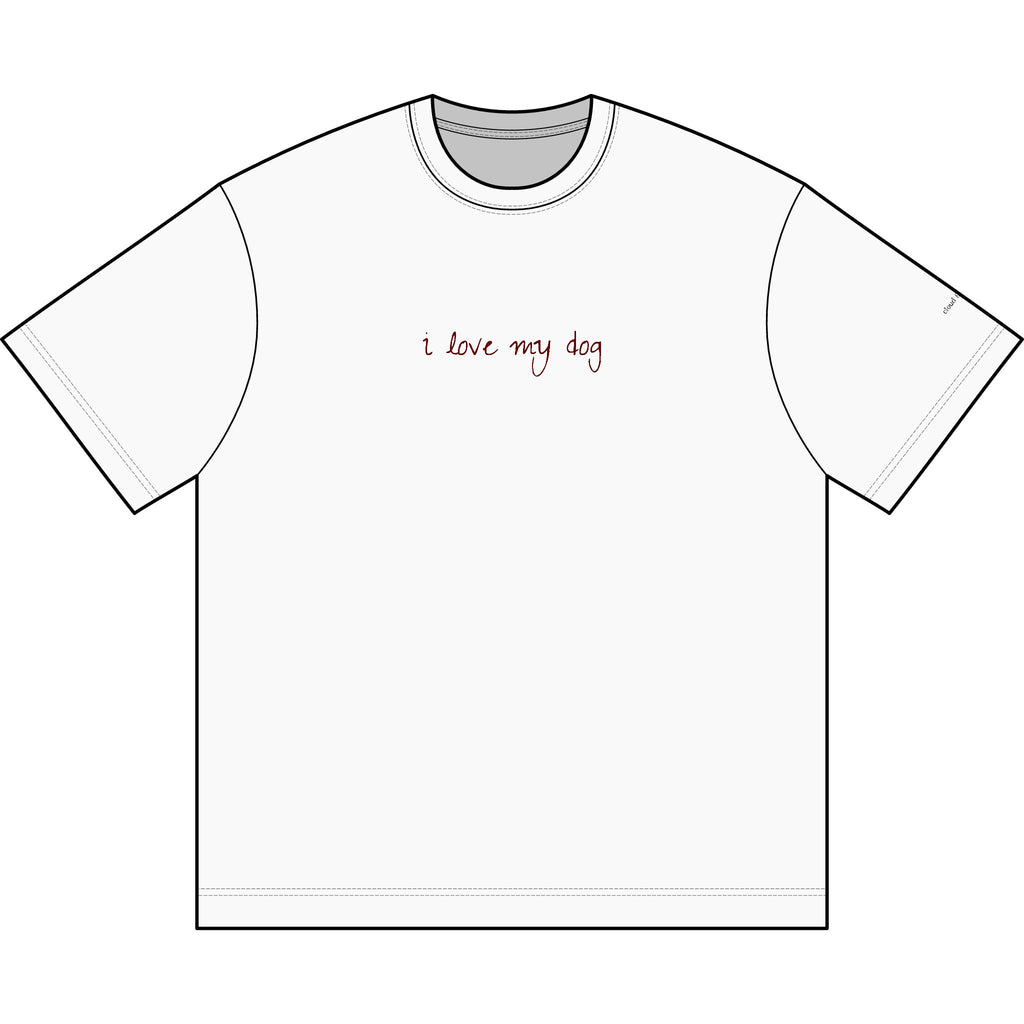 “I love my dog” light box tee