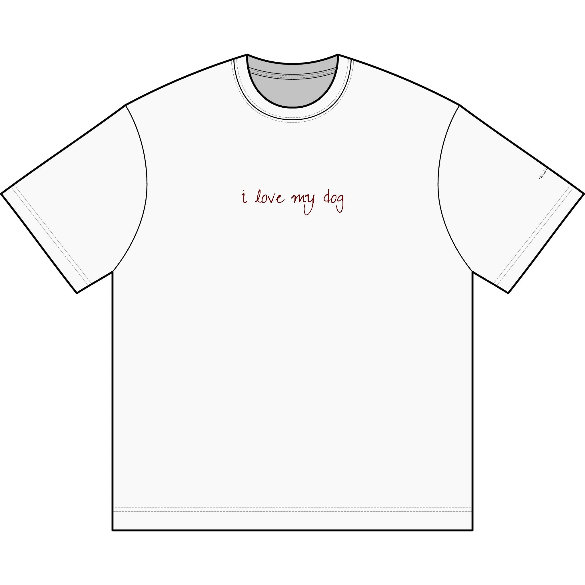 “I love my dog” light box tee