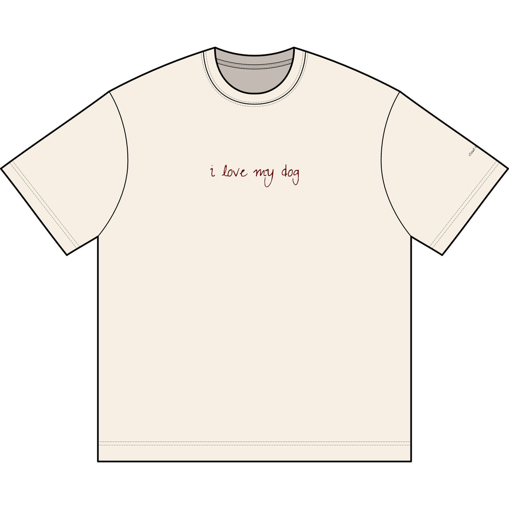 “I love my dog” box tee
