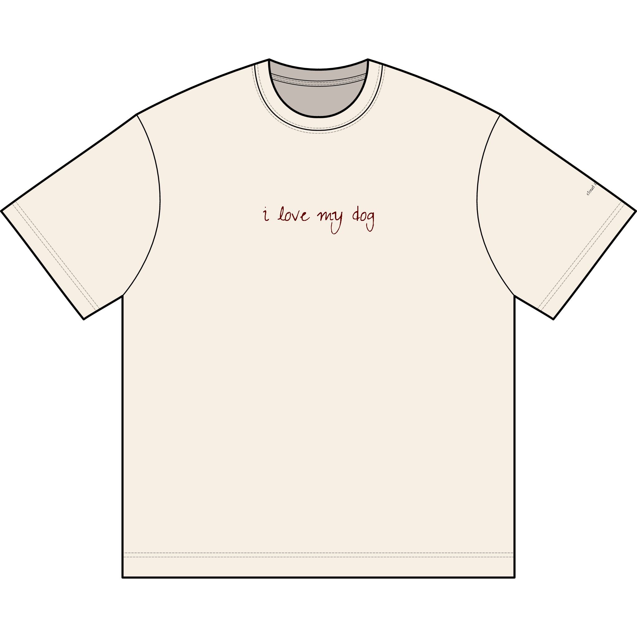 “I love my dog” box tee
