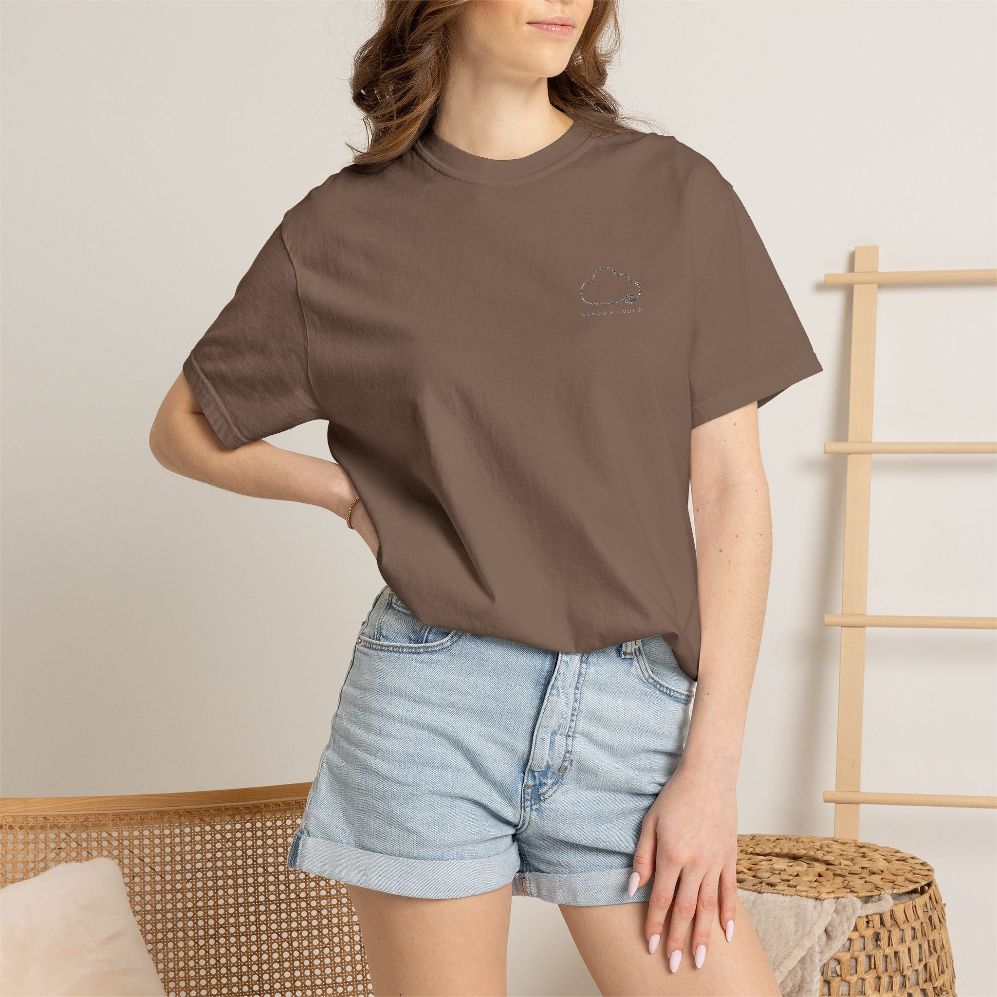 Minimal Cloud Tee — Small Chest Cloud Graphic T-Shirt