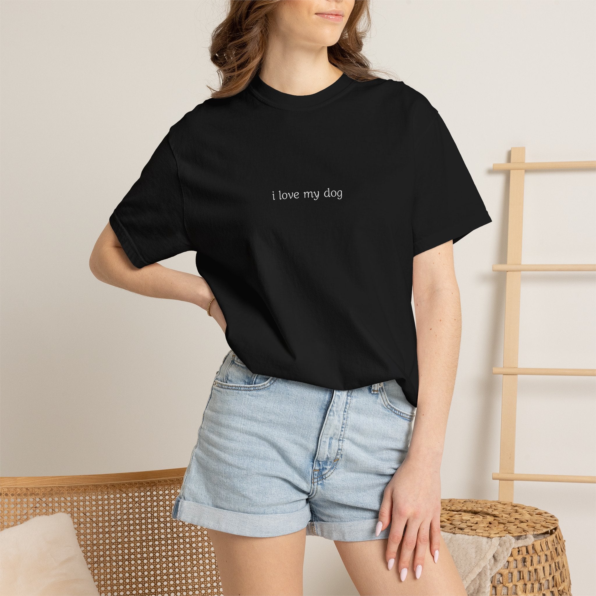 i love my dog T-Shirt | Minimal Script Dog Lover Tee
