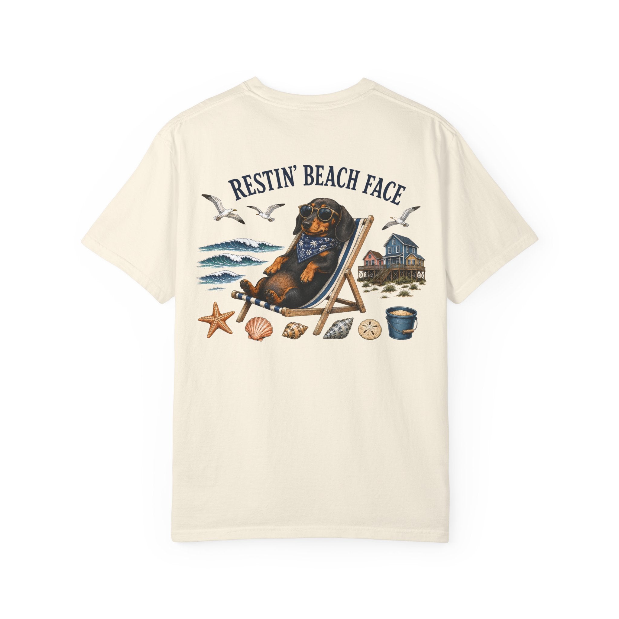 T-Shirt — "Resting Beach Face" Dachshund Graphic Tee