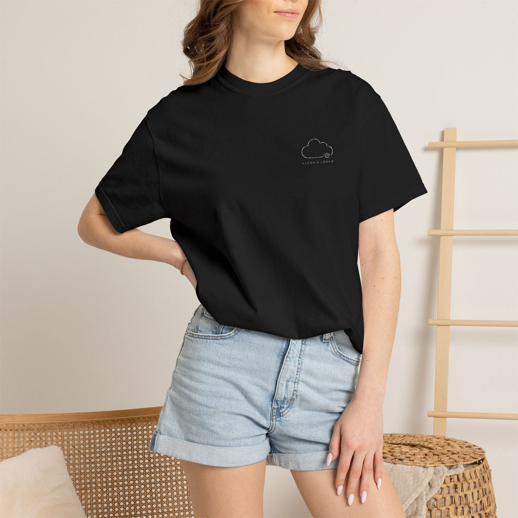 Minimal Cloud Tee — Small Chest Cloud Graphic T-Shirt