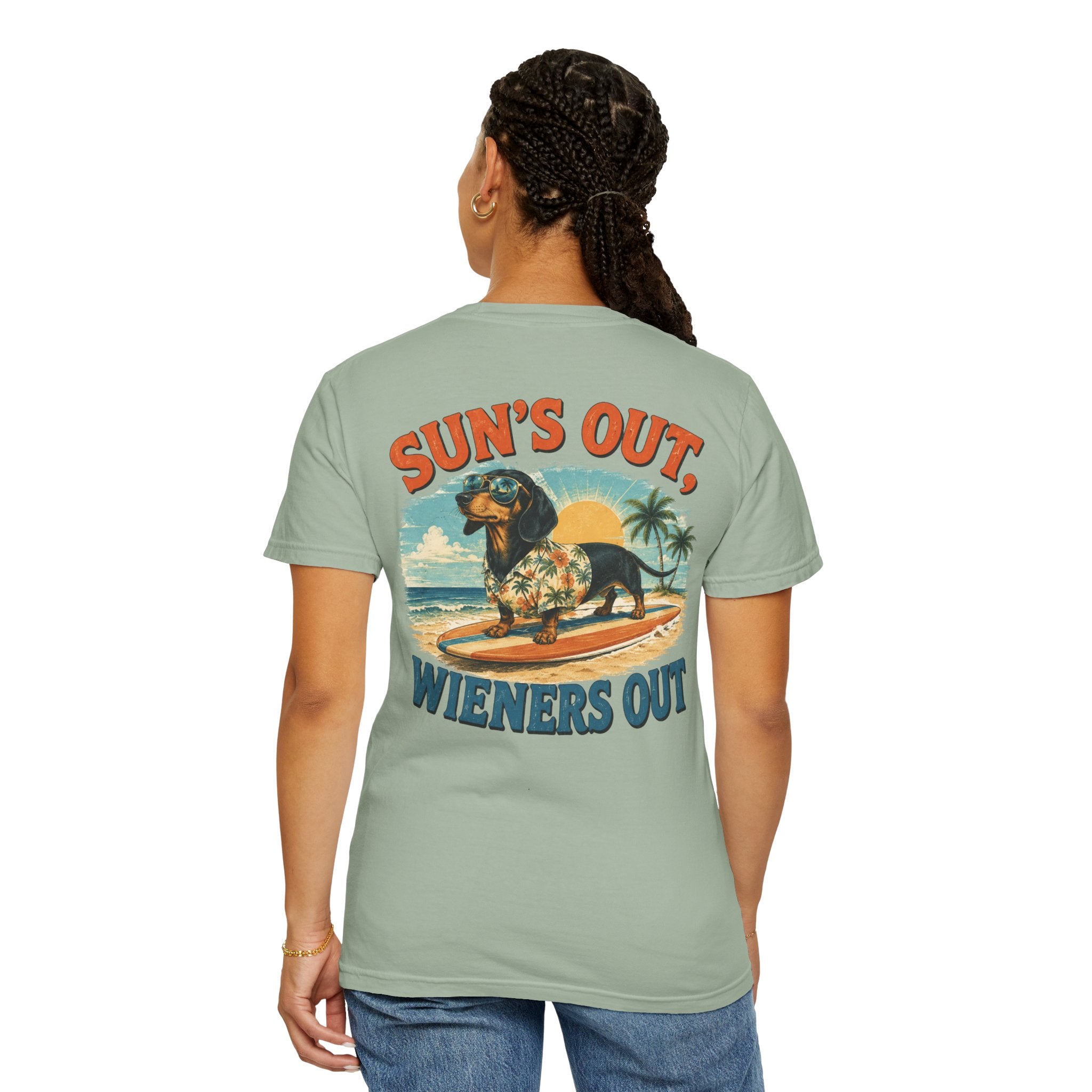 T-Shirt — "Sun’s out winners out" Dachshund Graphic Tee