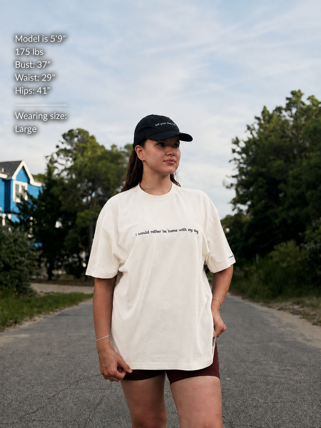 “I would rather be home with my dog” light box tee