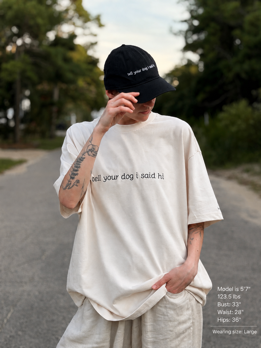 "tell your dog I said hi” light box tee