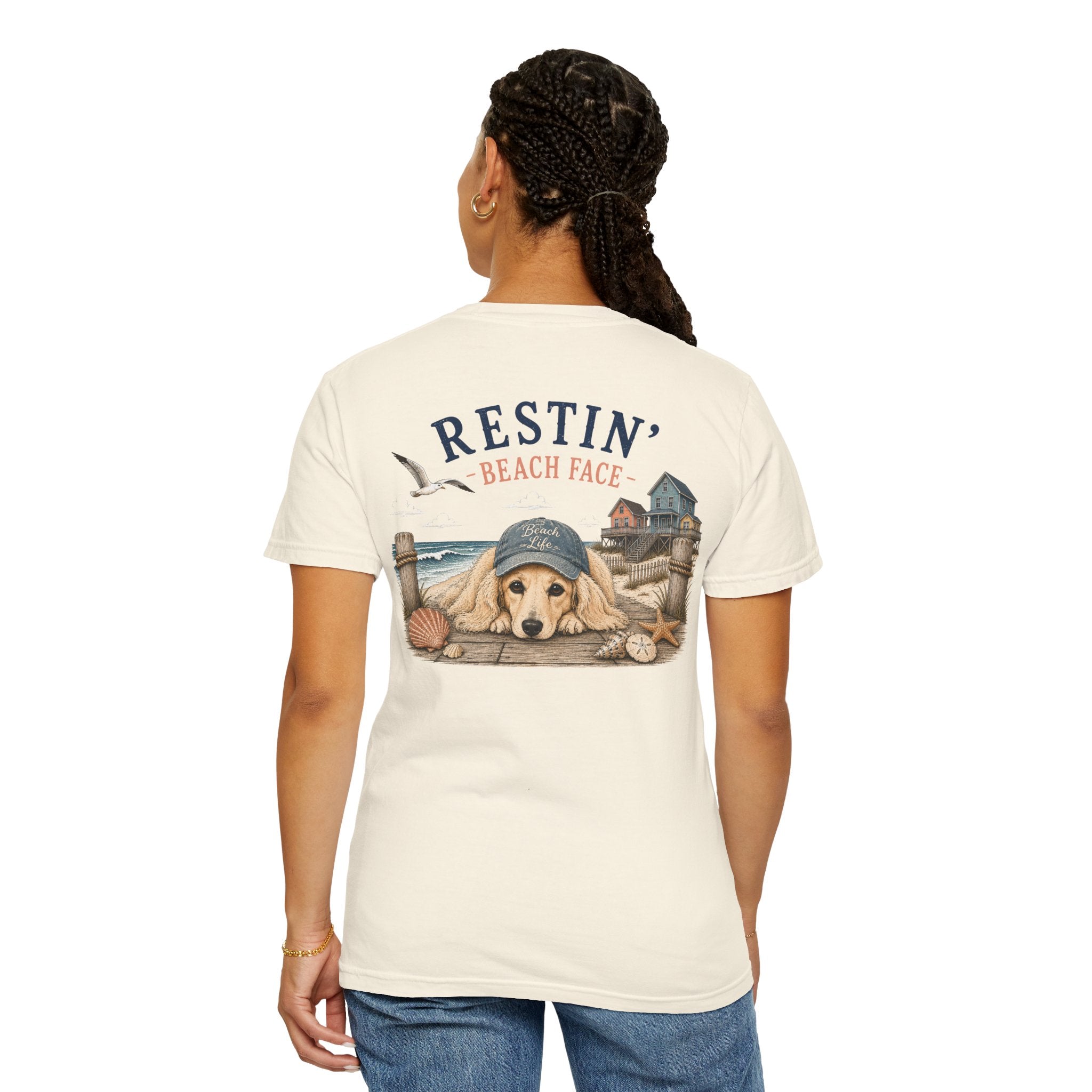 Resting Beach Face – Cream Dachshund