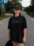 “I love my dog” dark box tee