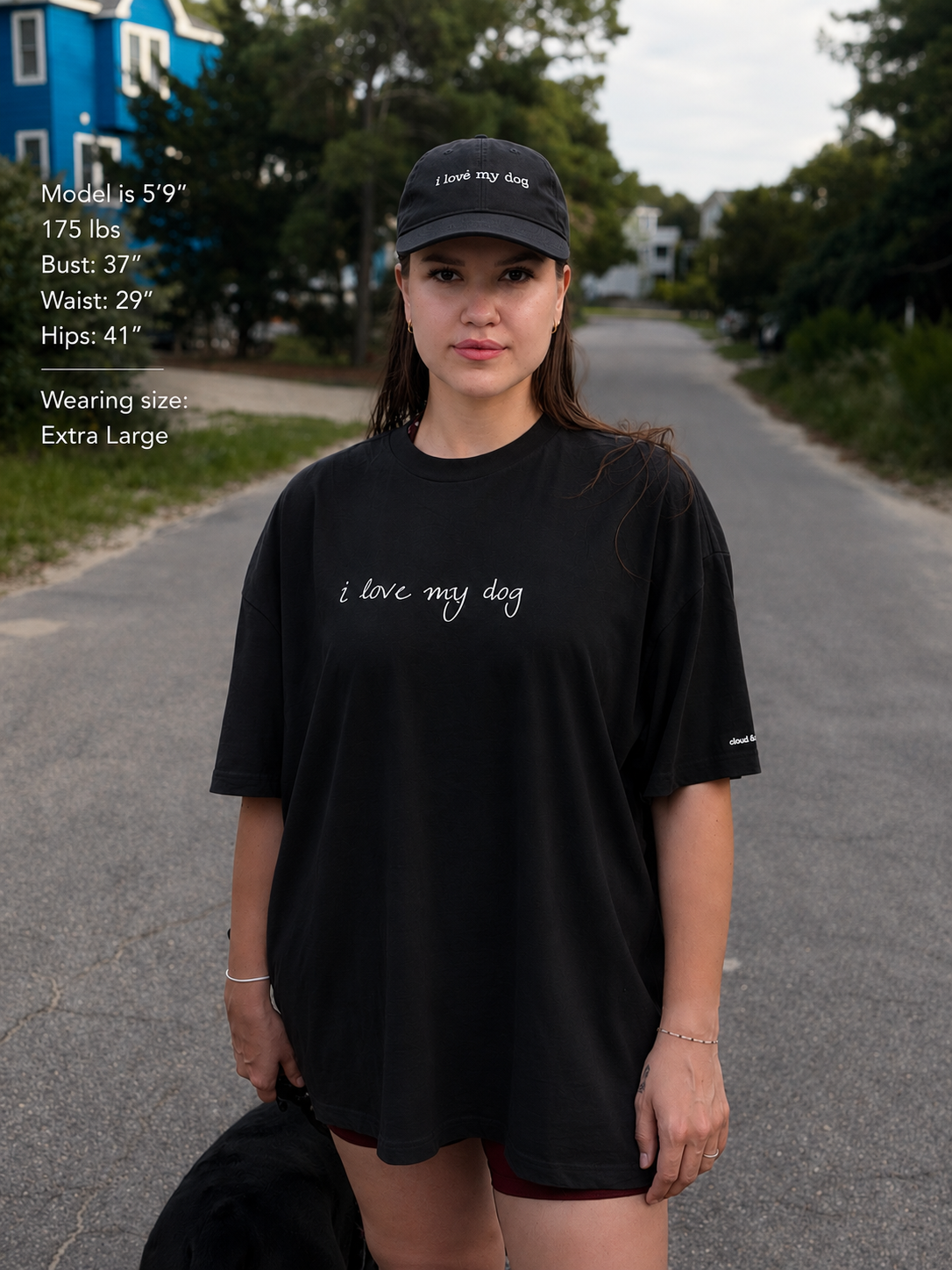 “I love my dog” dark box tee