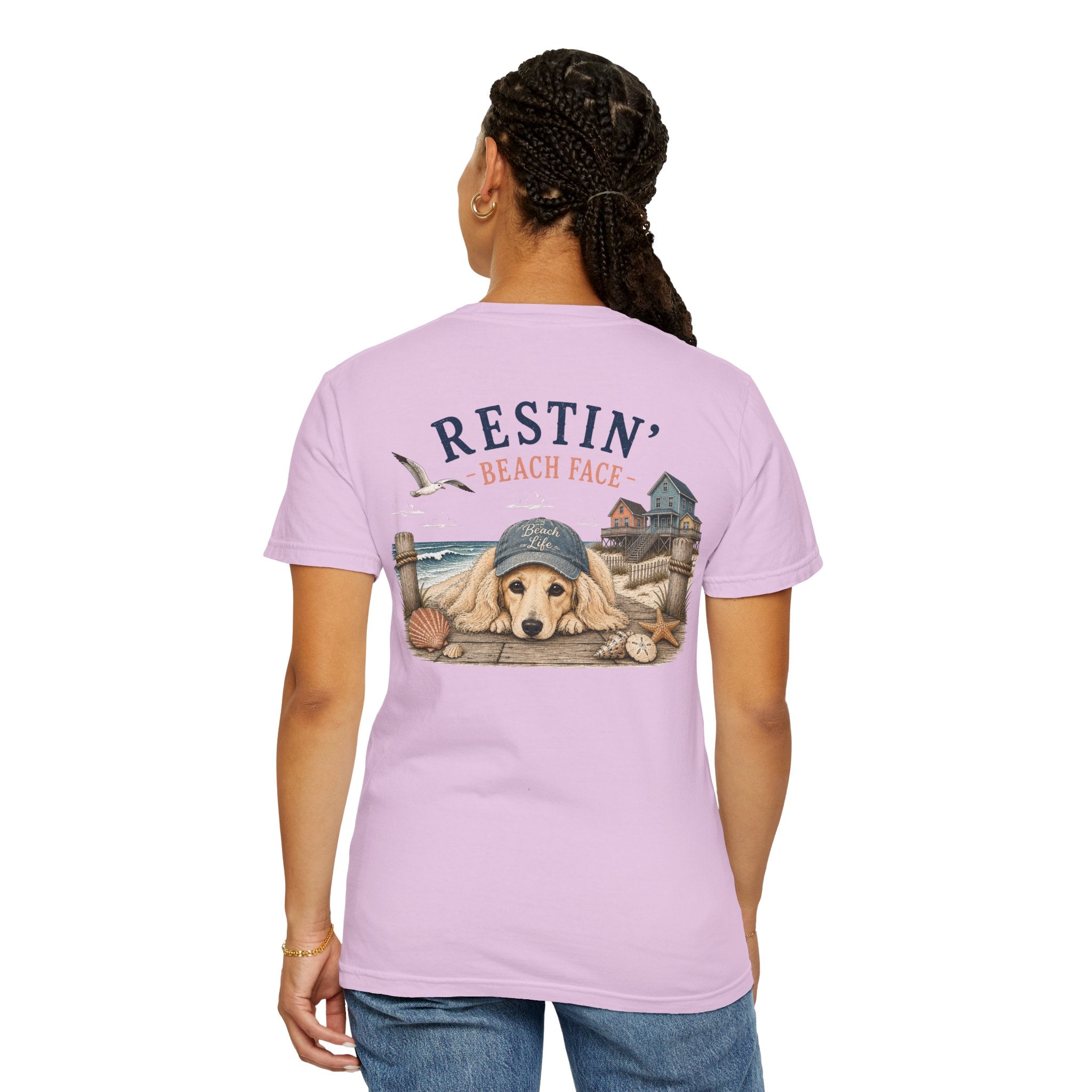 Resting Beach Face – Cream Dachshund