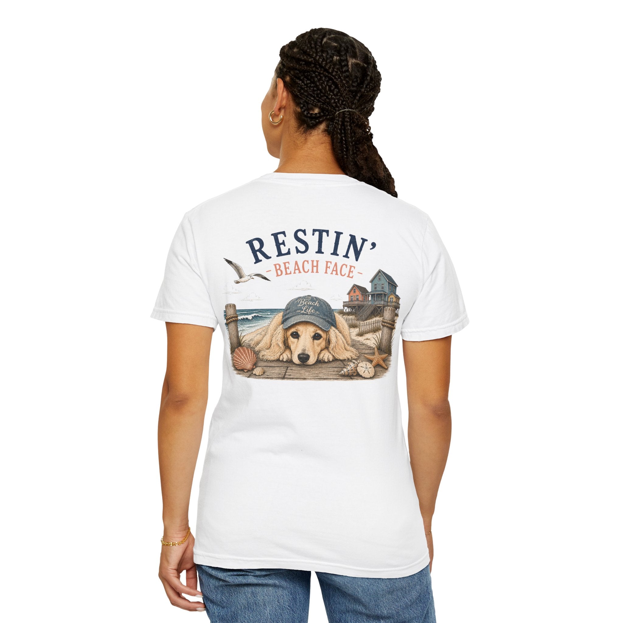 Resting Beach Face – Cream Dachshund