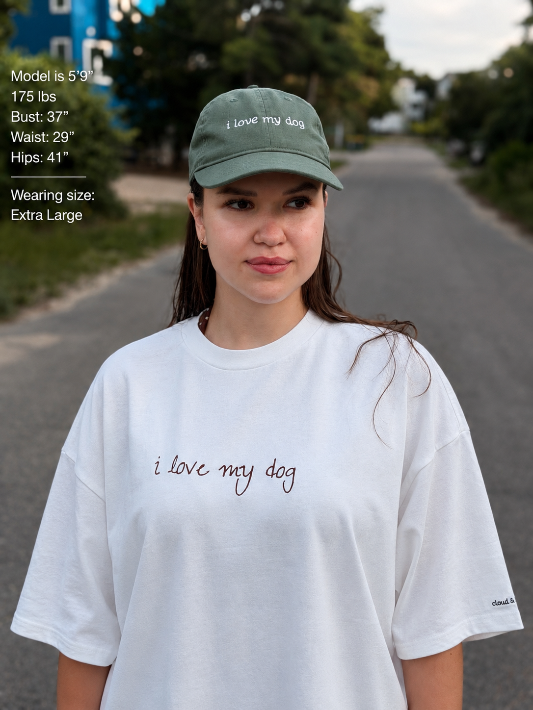 “I love my dog” light box tee