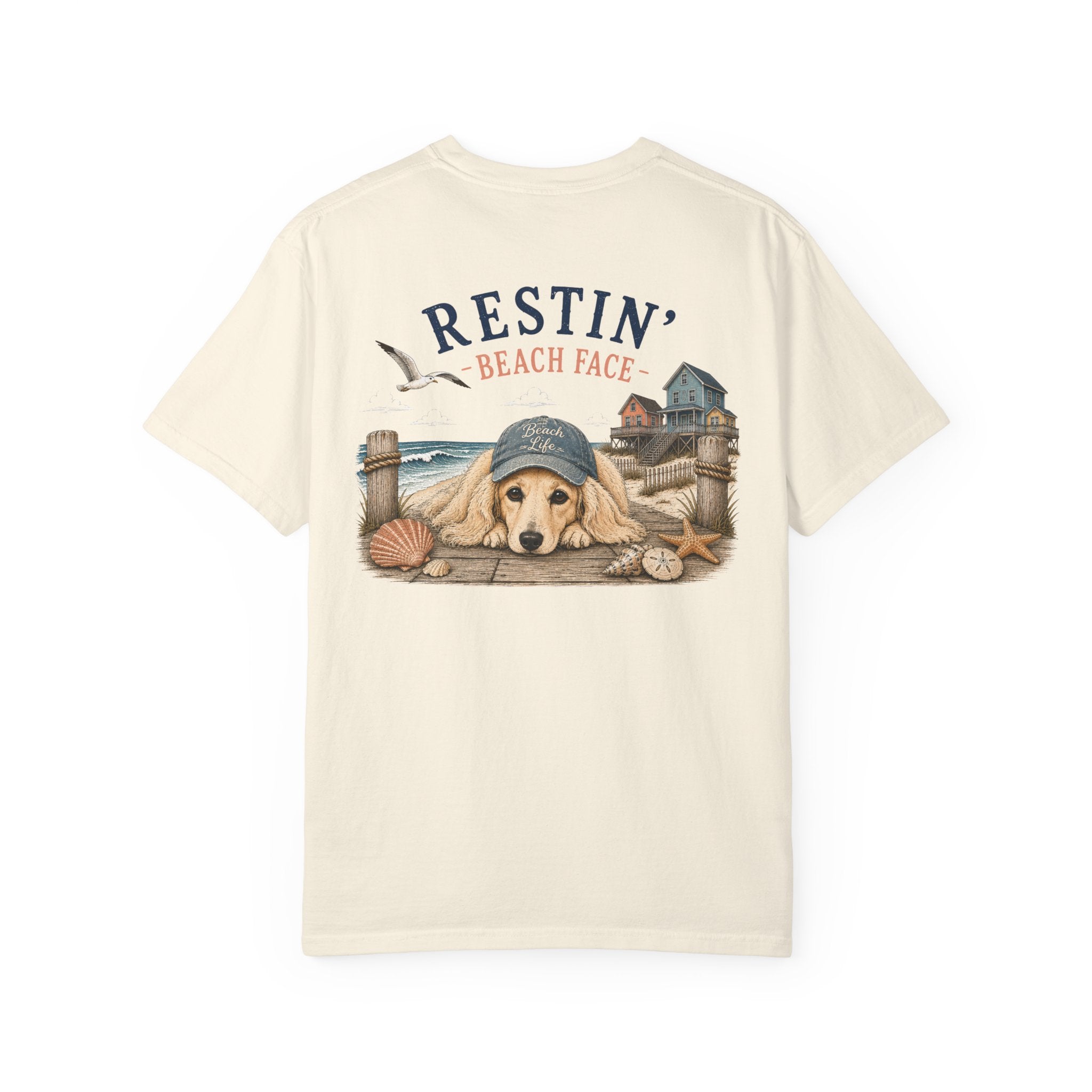 Resting Beach Face – Cream Dachshund
