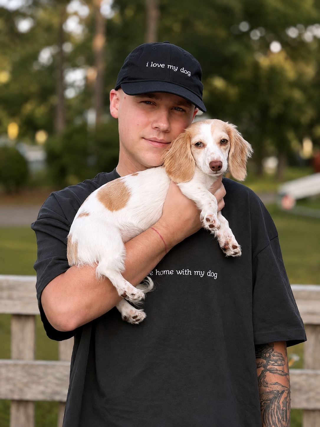 “i love my dog” cap