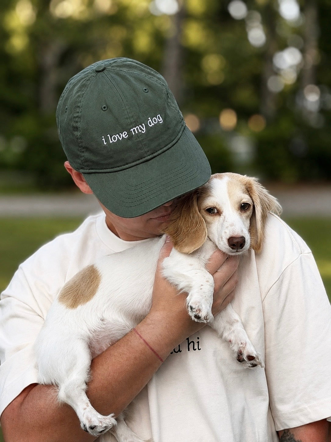 “i love my dog” cap