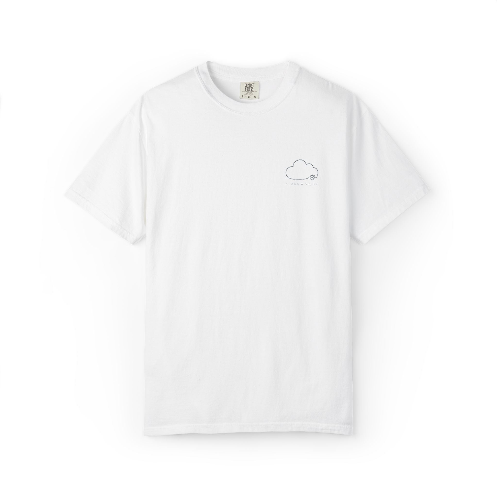 Minimal Cloud Tee — Small Chest Cloud Graphic T-Shirt