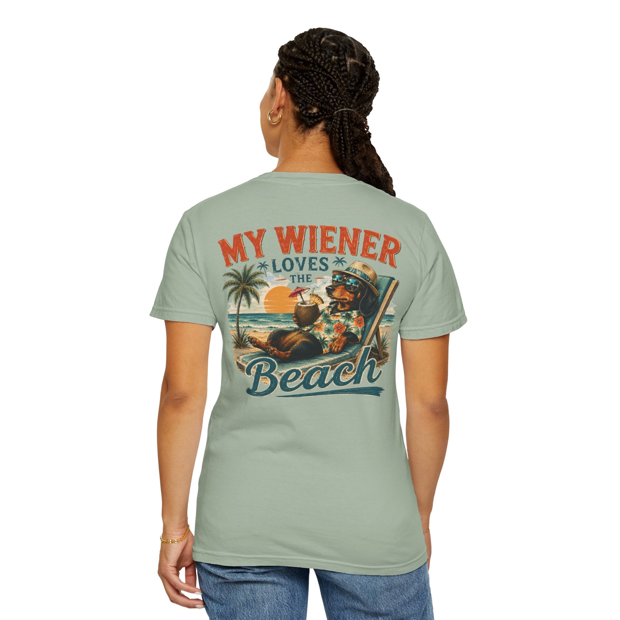 T-Shirt — "My winner loves the beach" Dachshund Graphic Tee