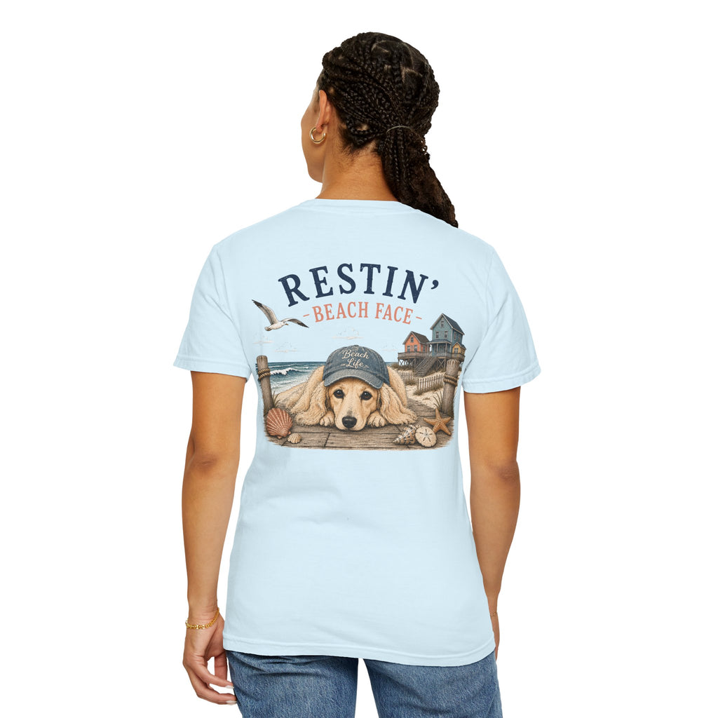 T-Shirt — "Resting Beach Face" Dachshund Graphic Tee
