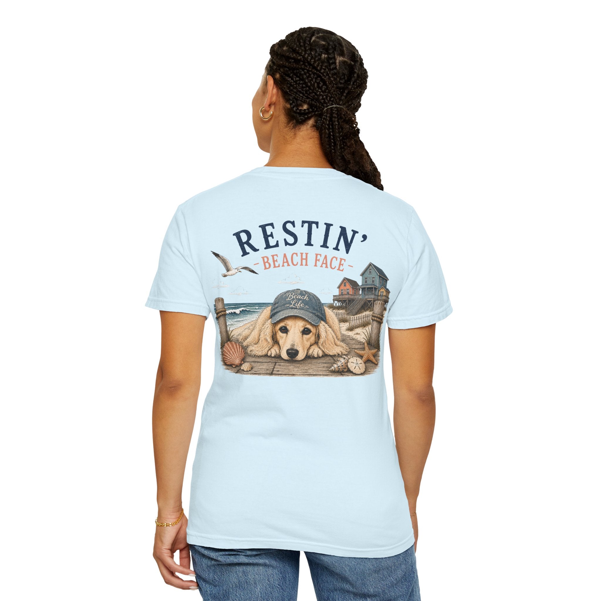 T-Shirt — "Resting Beach Face" Dachshund Graphic Tee