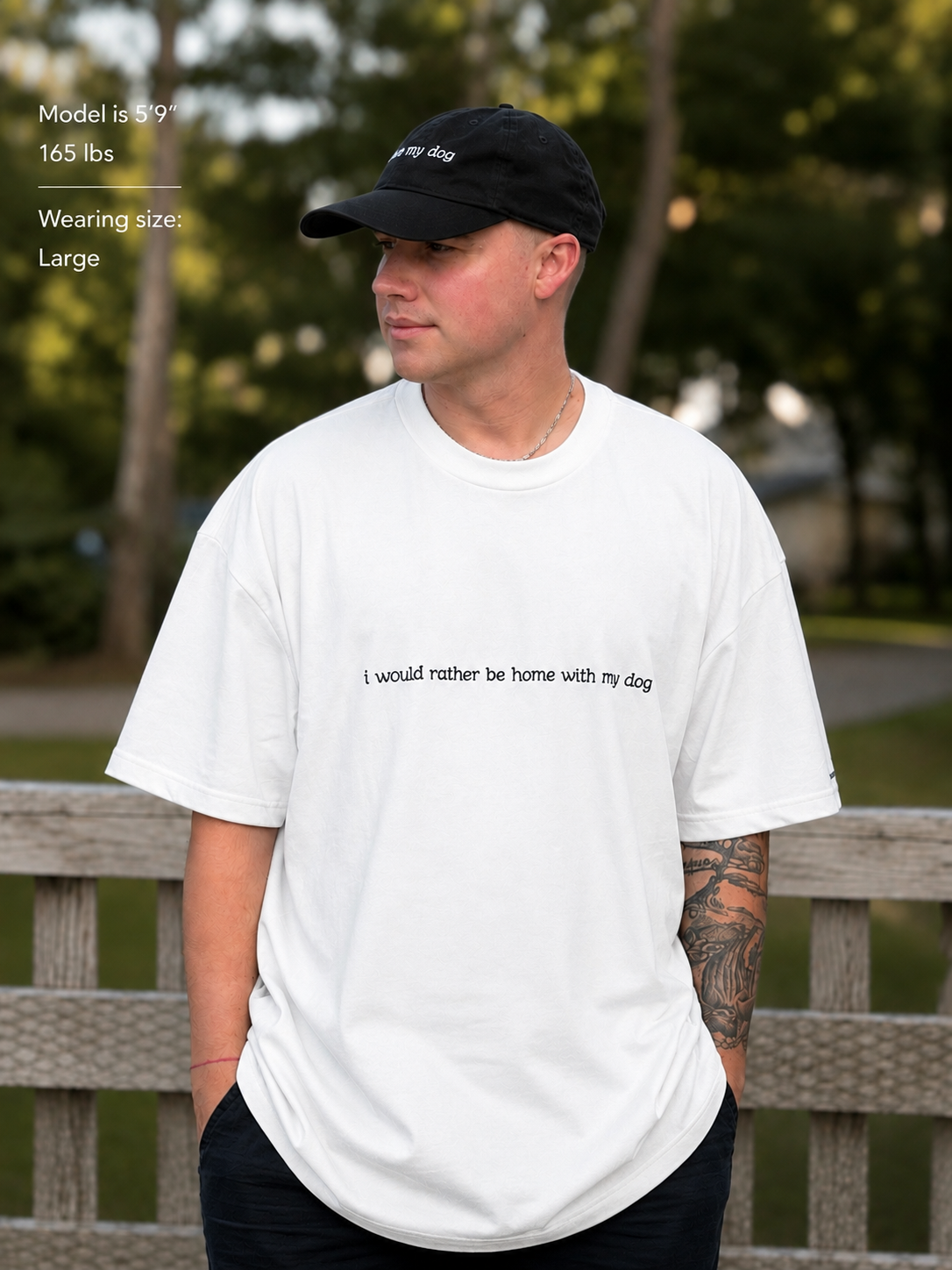 “I would rather be home with my dog” light box tee