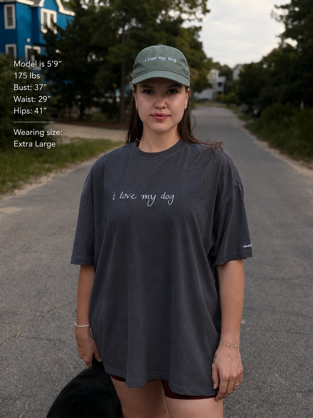 “I love my dog” dark box tee