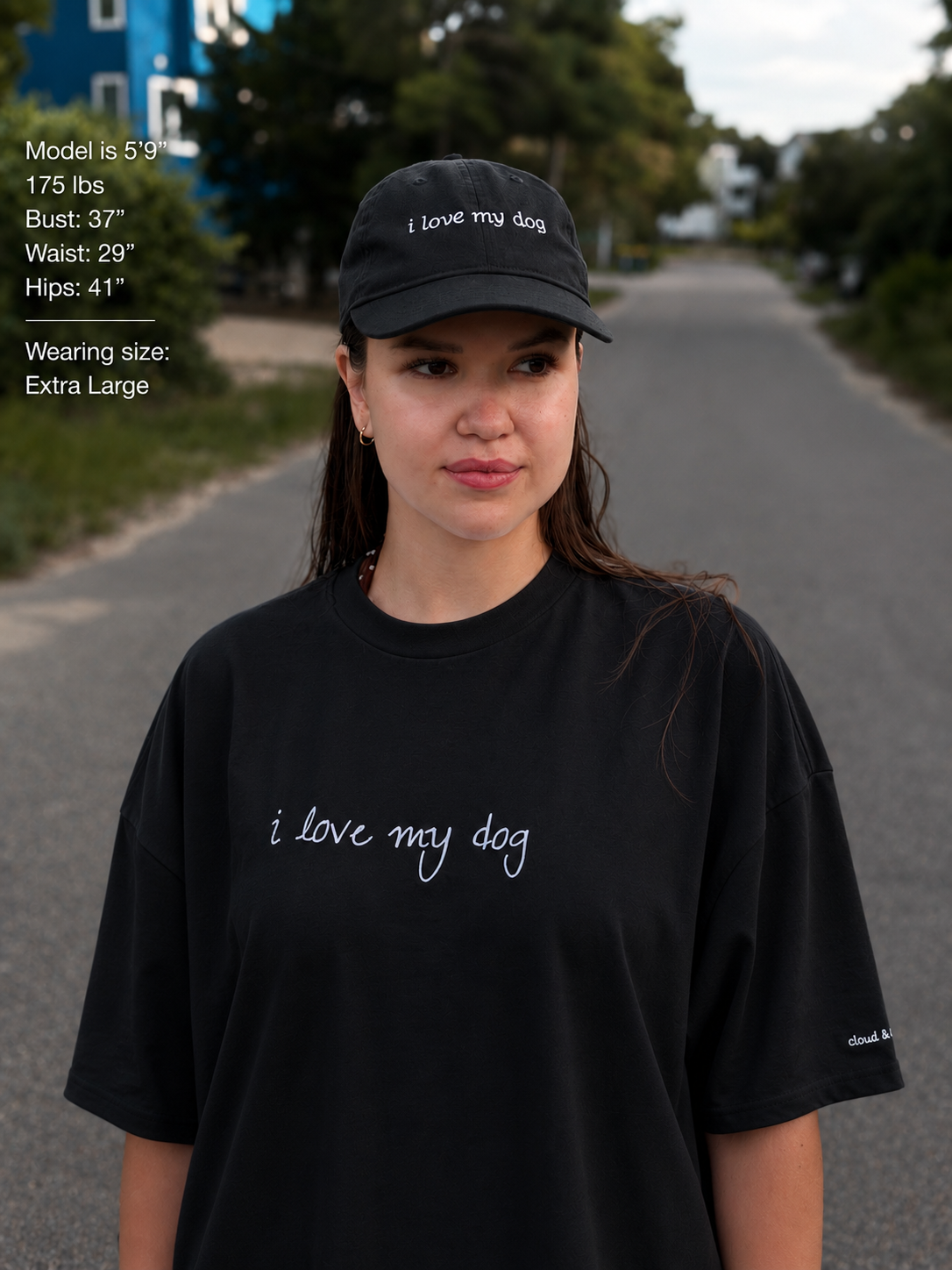 “I love my dog” dark box tee